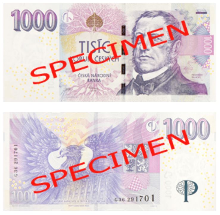 1 000 czech koruna banknote