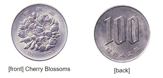 100 Japanase yen coin
