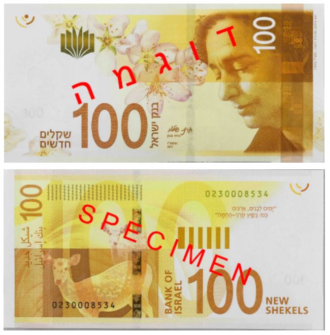 100 israeli shekel banknote 100 NIS