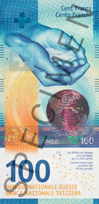 100 swiss franc banknote obverse