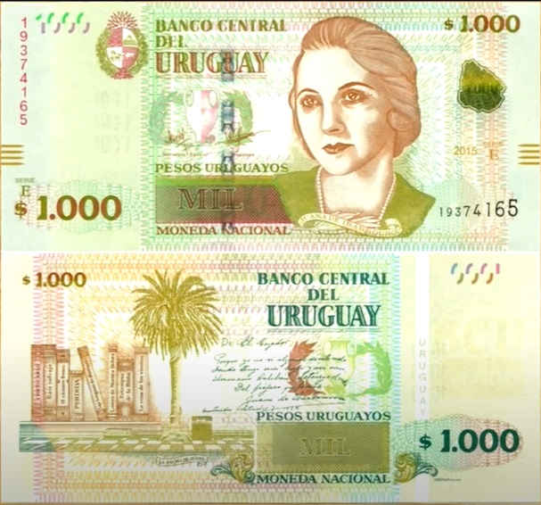1000 Uruguayan pesos banknote (1000 UYU)
