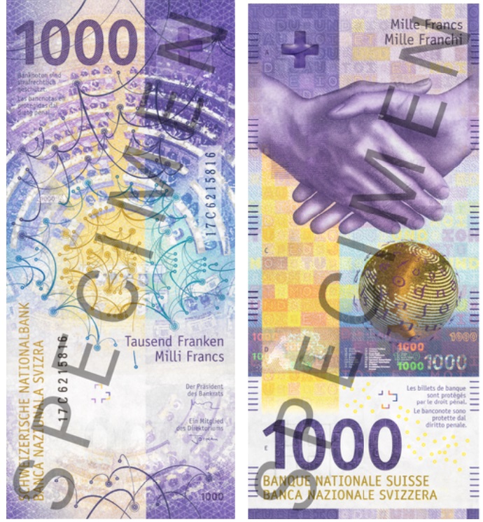 1000 swiss franc banknote