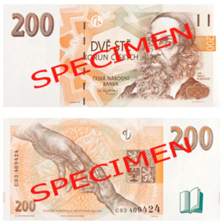200 czech koruna banknote