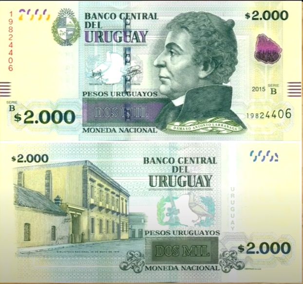 2000 Uruguayan pesos banknote (2000 UYU)