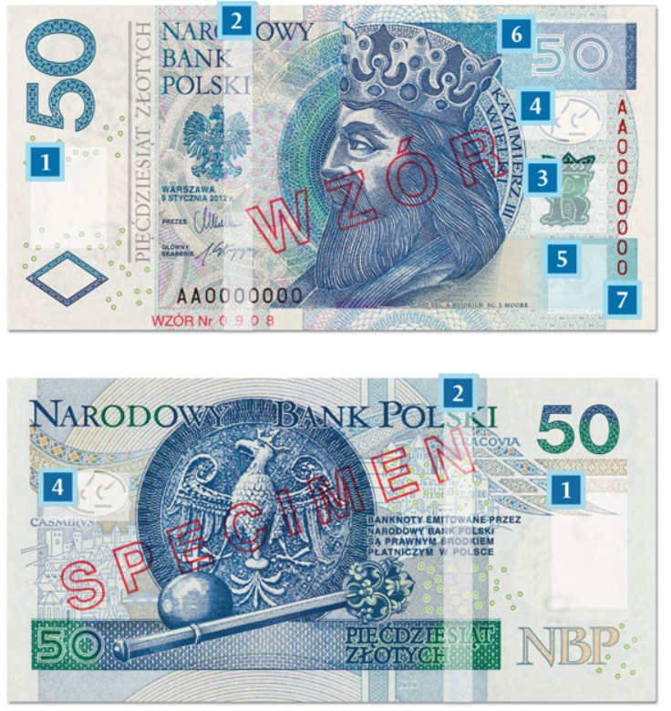 50 Polish zloty banknote (50 PLN)