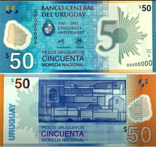50 Uruguayan pesos banknote (50 UYU) new