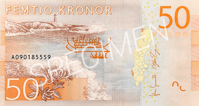 50 swedish krona banknote reverse