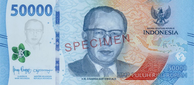 50000 Indonesian rupiah banknote series 2022 obverse
