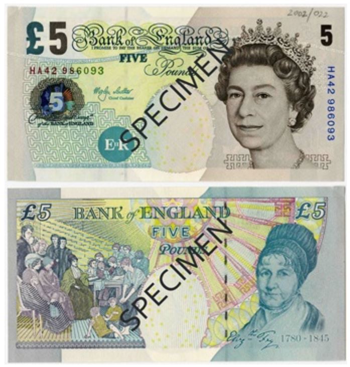 Ancien billet de 5 £ de 2002 (série E) (5 £)