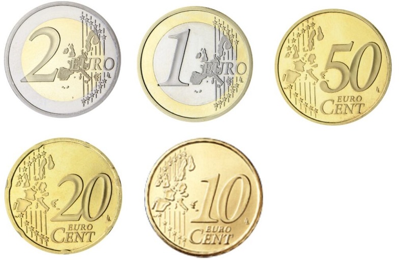 Avants commun des pieces en Euro
