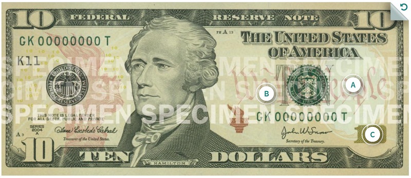 Billet de 10 $ (10 $) Hamilton