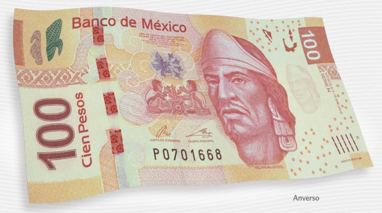 Billet de 100 pesos mexicains 100 MXN recto