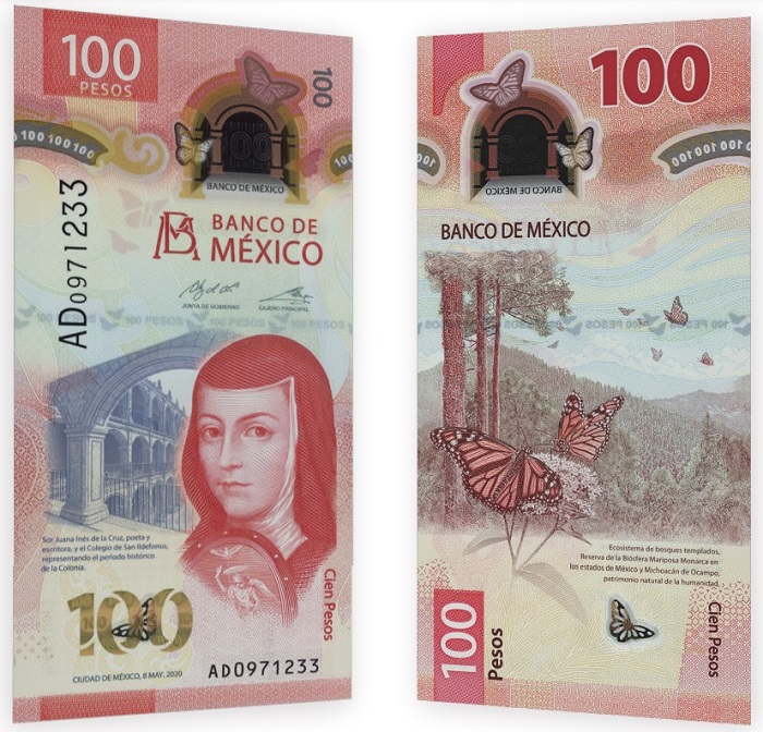 Billet de 100 pesos mexicains en circulation depuis novembre 2020