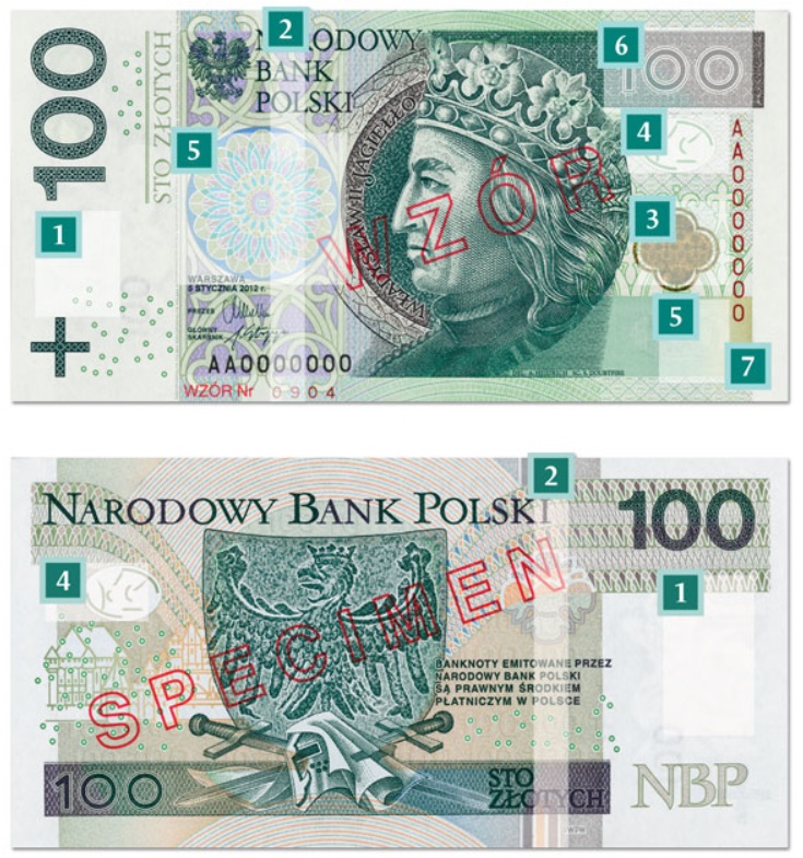 Billet de 100 zlotys (100 PLN)