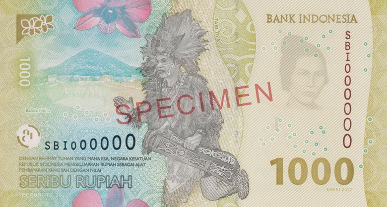 Billet de 1000 roupies indonésiennes Série de 2022 Verso