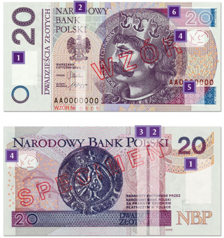 Billet de 20 zlotys (20 PLN)