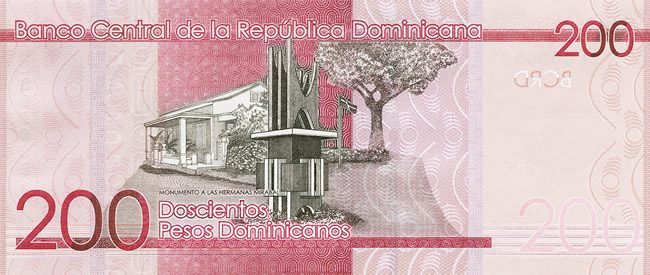Billet de 200 pesos dominicains verso