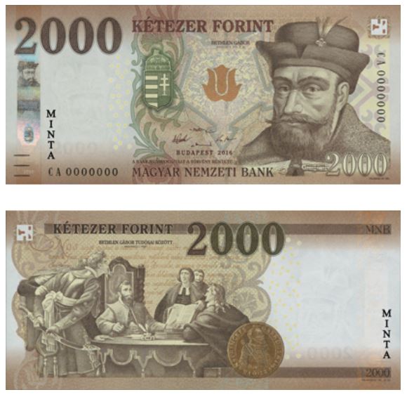 Billet de 2000 forint hongrois (2000 Ft 2000 HUF)