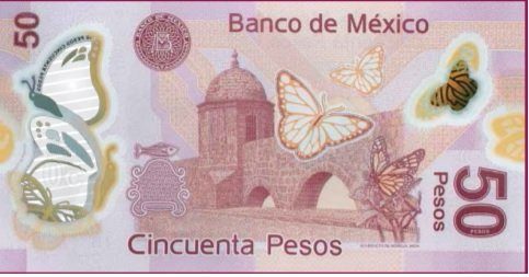 Billet de 50 pesos mexicains 50 MXN verso