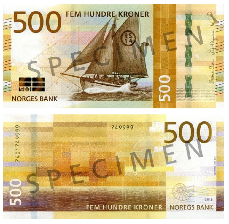 Billet de 500 couronnes norvégiennes 500 NOK