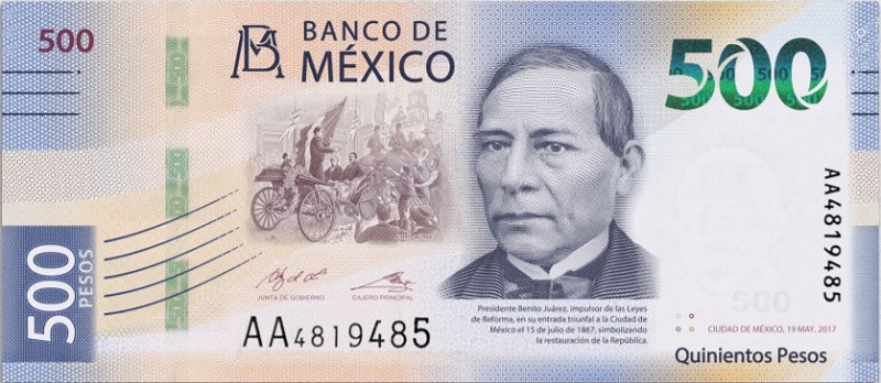 Billet de 500 pesos mexicains 500 MXN recto