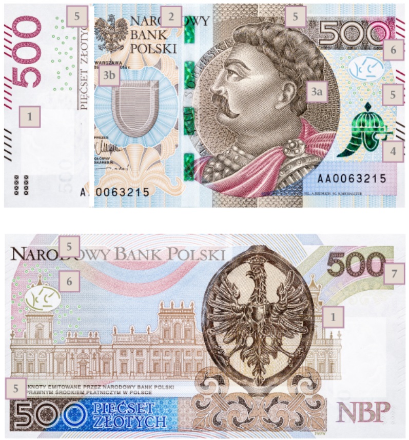 Billet de 500 zlotys(500 PLN)