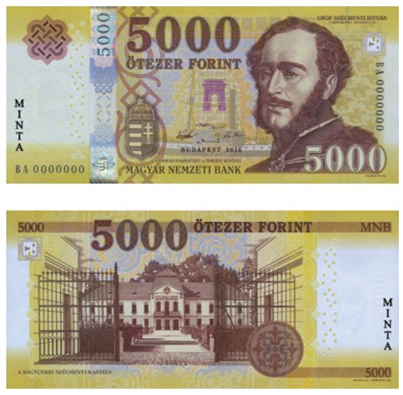 Billet de 5000 forint hongrois (5000 Ft 5000 HUF)