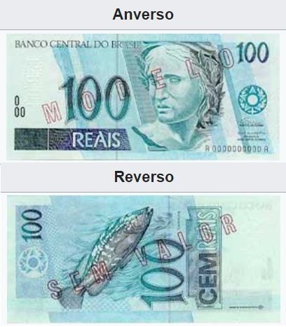 Billet de cent reais brésiliens (cédula 100 reais)