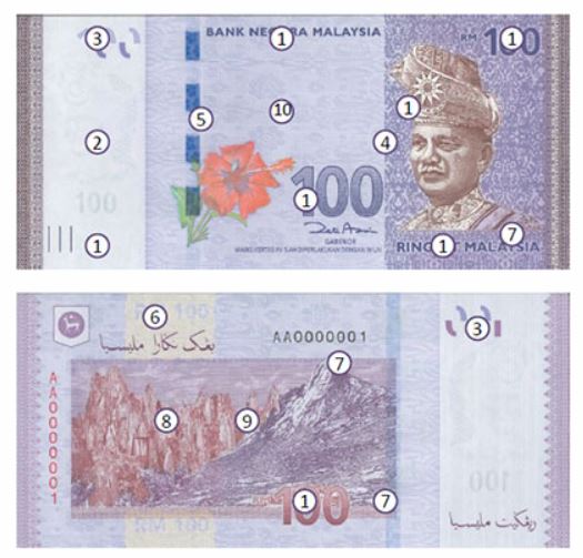 Billet de cent ringgit malaisien (RM100)