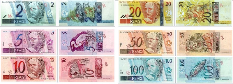 Billets des reais brésiliens