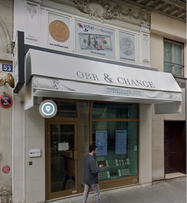 Bureau de change Or et Change à Paris