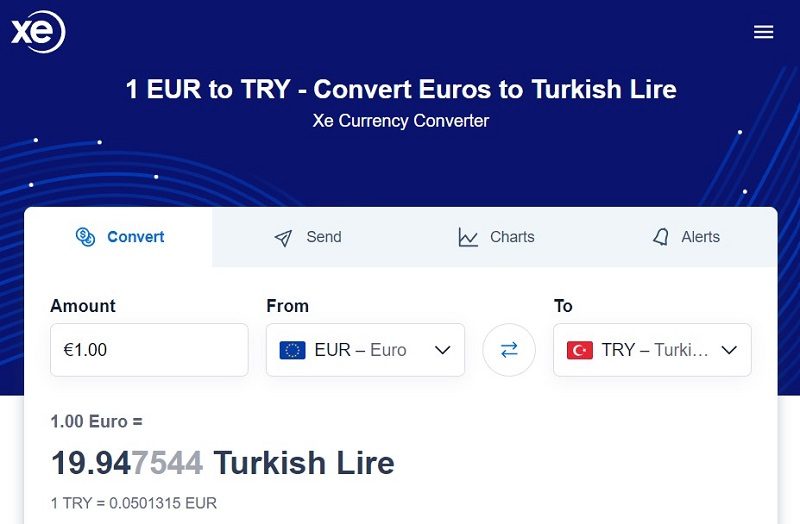Euro to Turkish lira exchange rate 25 Feb 2023