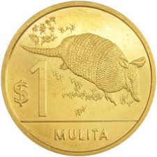 Piéce de 1 peso uruguayen mulita armadillo