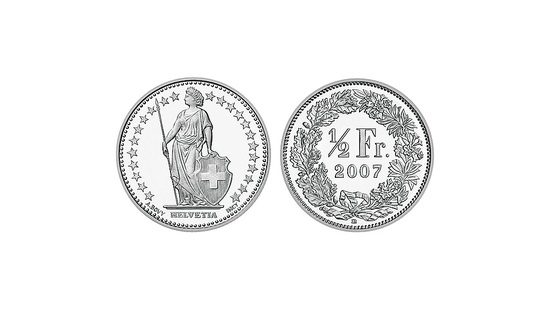 Pièce de 50 centimes de franc suisse
