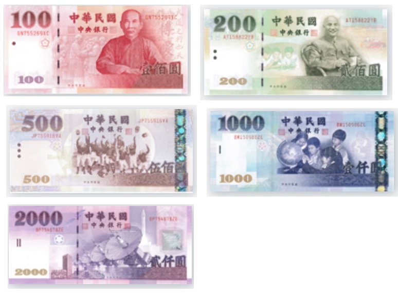 Taiwan dollar banknotes